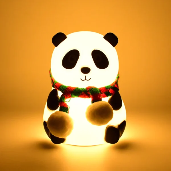 Panda 7-Color LED Silicone Touch Lamp - Image 2