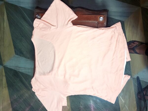 Women's Girls  Brown Color Top T-Shirt Half Sleeve - Image 3
