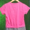 Women's Girls  Pink Color Top T-Shirt Half Sleeve - Image 5