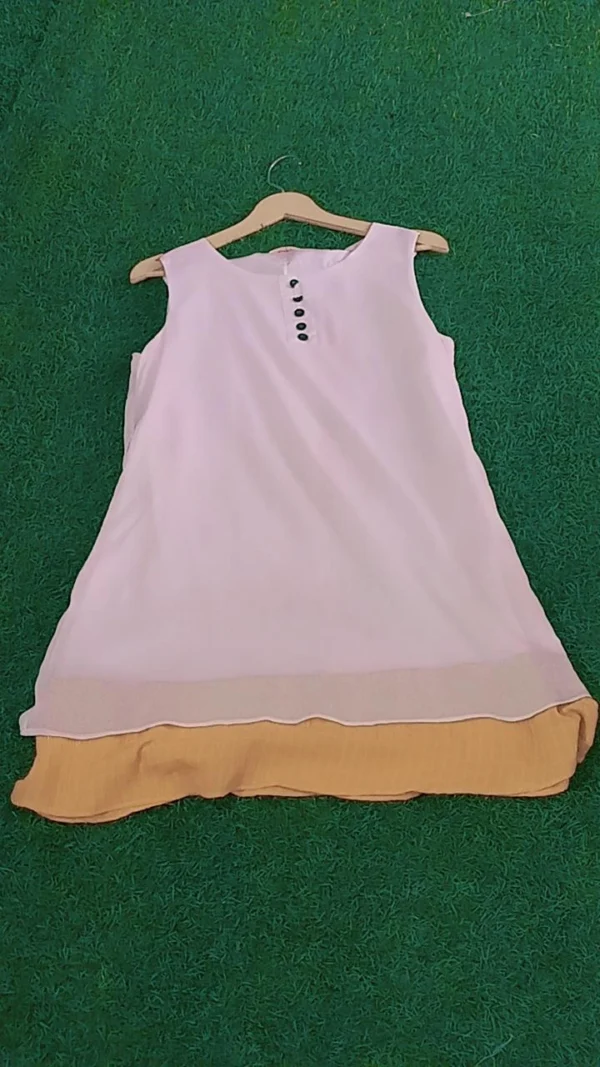 White Sleeveless Dress for Women – Elegant Summer Dress - Image 3