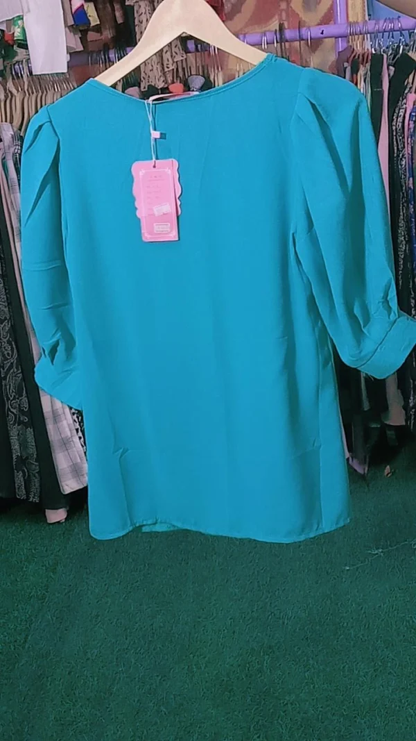 Trendy Blue Top for Girls – Soft Fabric & Comfortable Fit - Image 3