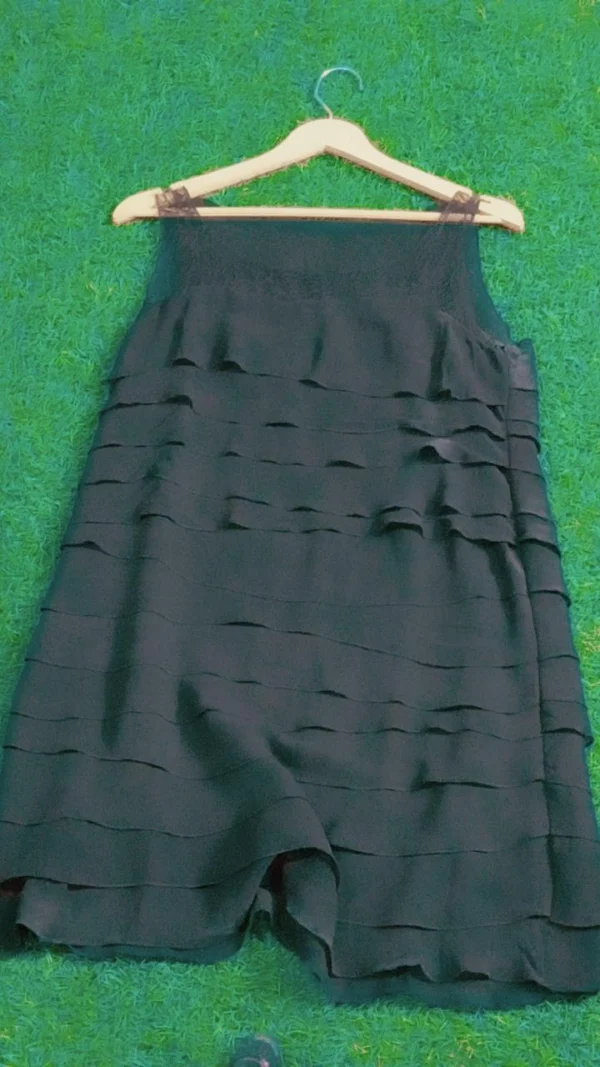 Classic Black One-Piece Dress – Sleeveless Bodycon Mini Dress - Image 3