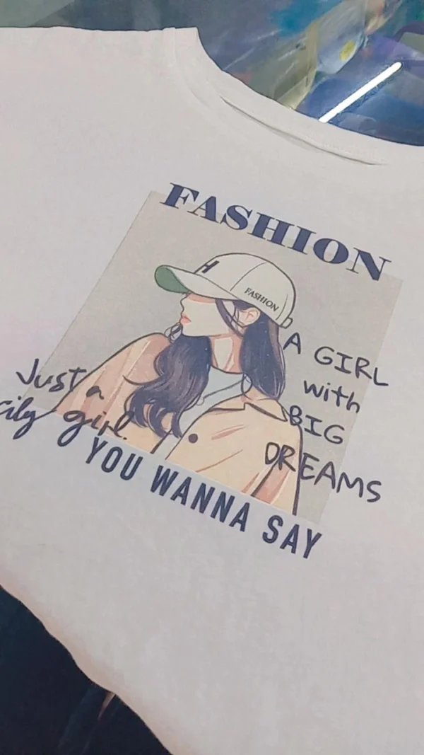White Floral Print T-shirts – Summer Blouse for Women FASHION - Image 3