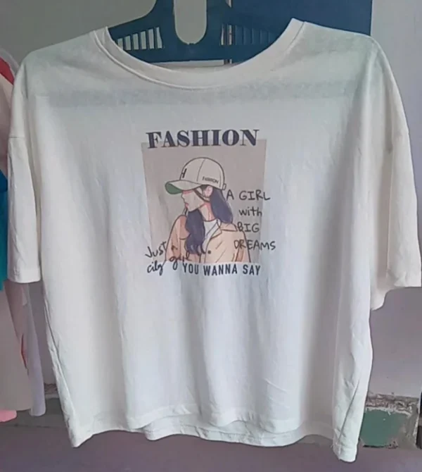 White Floral Print T-shirts – Summer Blouse for Women FASHION