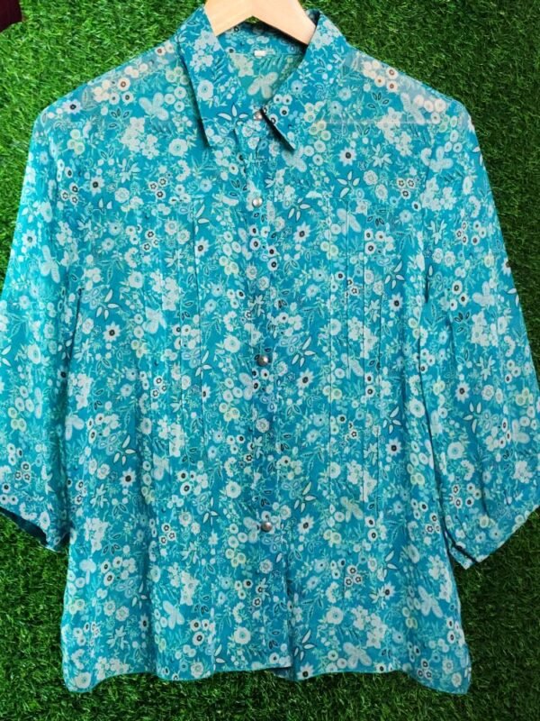 Girls Sky Blue Top – Elegant & Comfortable Everyday Wear for Kids and Teens