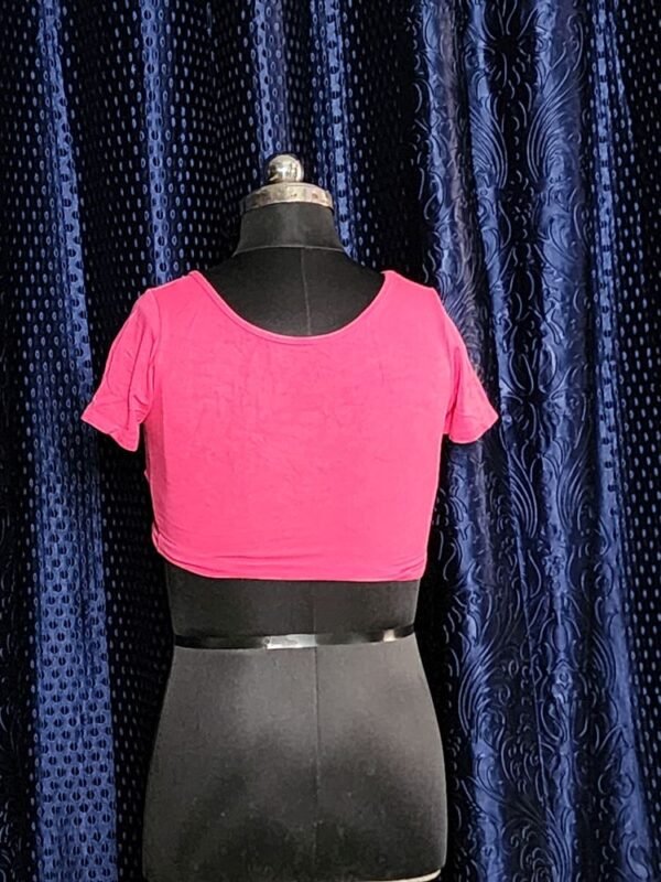 Trendy Pink Crop Top for Women – Short Fitted Summer Style - Image 4