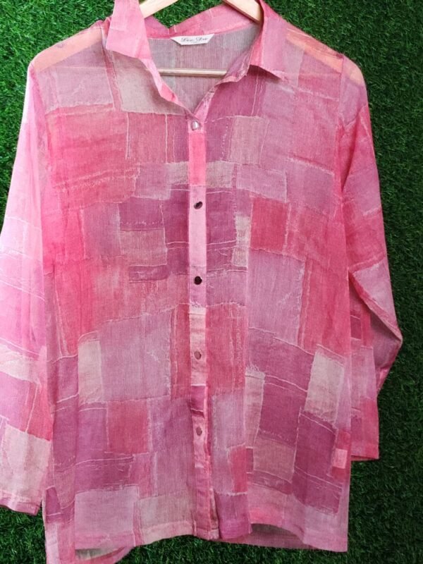 Elegant Pink Blouse for Women - Office & Casual Wear