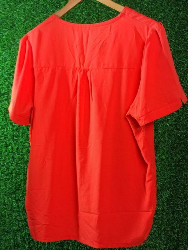 Women’s Red Top – Bold & Elegant Blouse for Casual, Party, or Evening Wear - Image 2