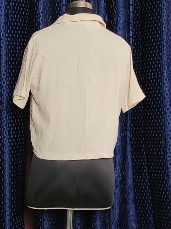 “Elegant Women’s Cream Knit Crop Top – Summer Staple” - Image 4