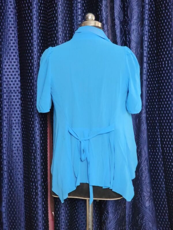 Women's Elegant Blue Top – Casual & Chic Blouse for Office or Everyday Wear - Image 4