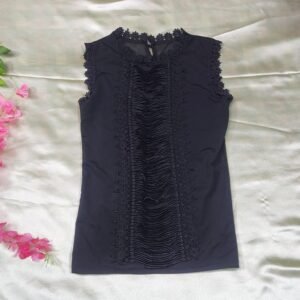 "Chic Ladies Black Sleeveless Top – Stylish, Versatile & Perfect for Any Season"