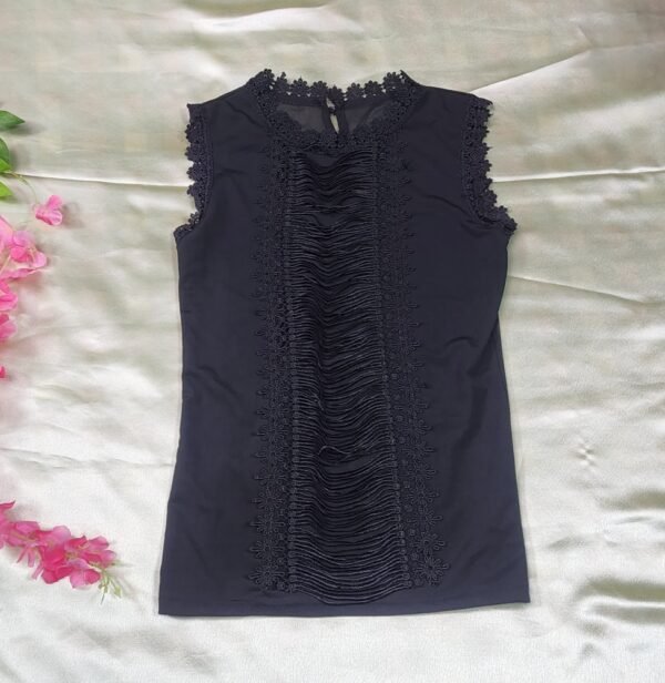 "Chic Ladies Black Sleeveless Top – Stylish, Versatile & Perfect for Any Season"