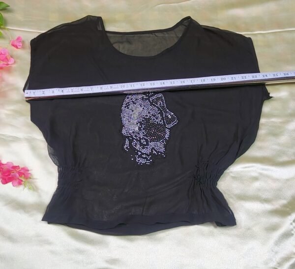 "Stylish Ladies Black Top – Modern, Comfortable & Perfect for Day or Night" - Image 2