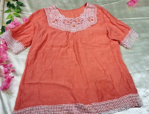 “Vibrant Orange Top for Women | Bold & Trendy Fashion Wear” - Image 3