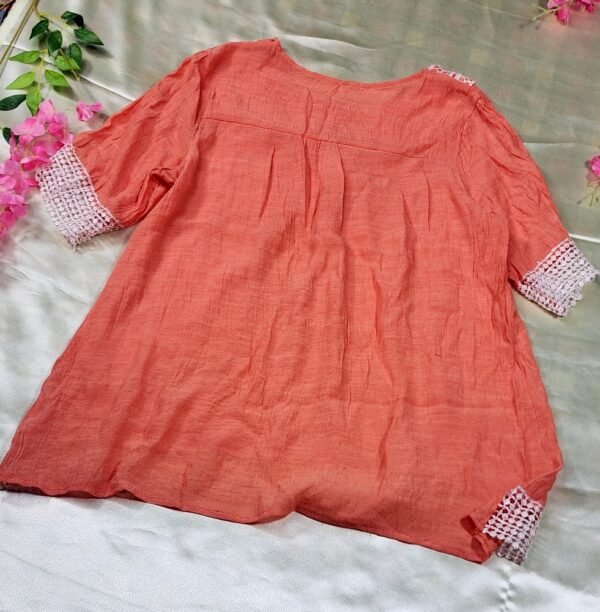 “Vibrant Orange Top for Women | Bold & Trendy Fashion Wear” - Image 4