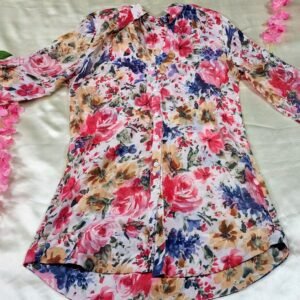 “Floral Print Shirt for Women | Stylish & Elegant Casual Wear”