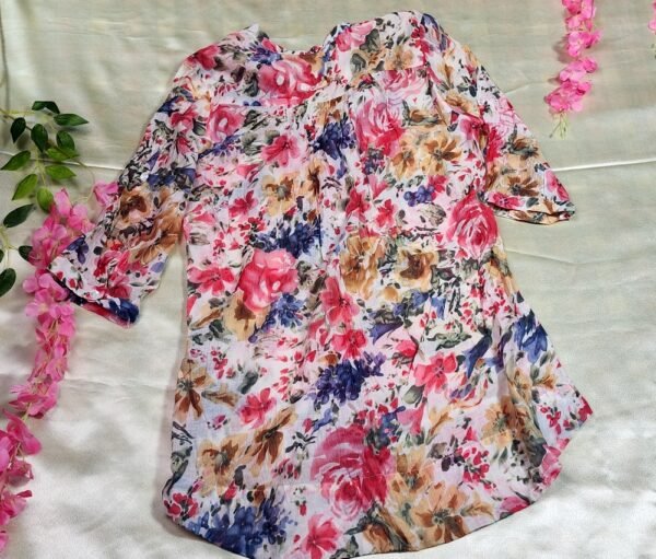 “Floral Print Shirt for Women | Stylish & Elegant Casual Wear” - Image 2