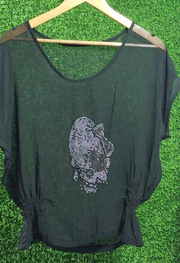 "Stylish Ladies Black Top – Modern, Comfortable & Perfect for Day or Night" - Image 4