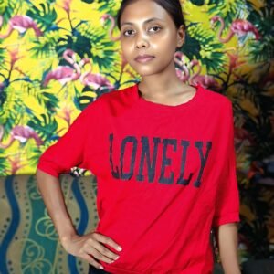 Elegant Ladies Long Red Top – Bold & Versatile Style